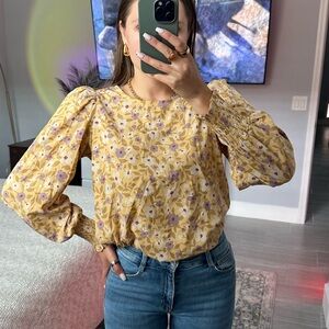 Floral long sleeve top size XS